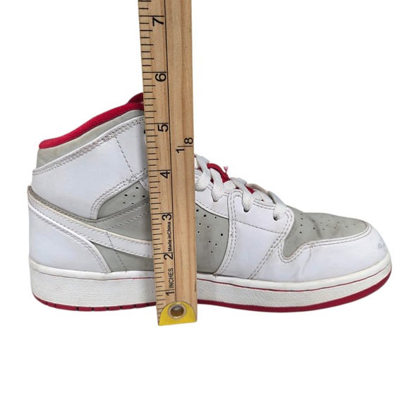 Jordan 1 Mid Hare GS 5Y White Grey Red 719554-123 Bugs Bunny Basketball Shoes - Picture 16 of 16